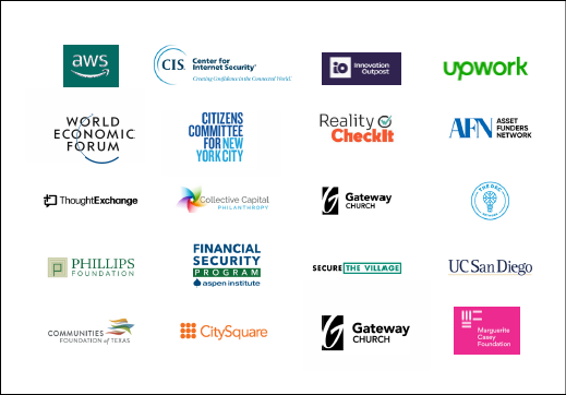 Client logos including AWS, CIS, World Economic Forum, Upwork, UC San Diego, and more